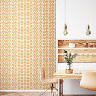 HWA1169W Retro Flower Apricot Mix Wallpaper by Hoopla Walls