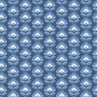 HWA1175W Retro Flower Indigo Mix Wallpaper by Hoopla Walls