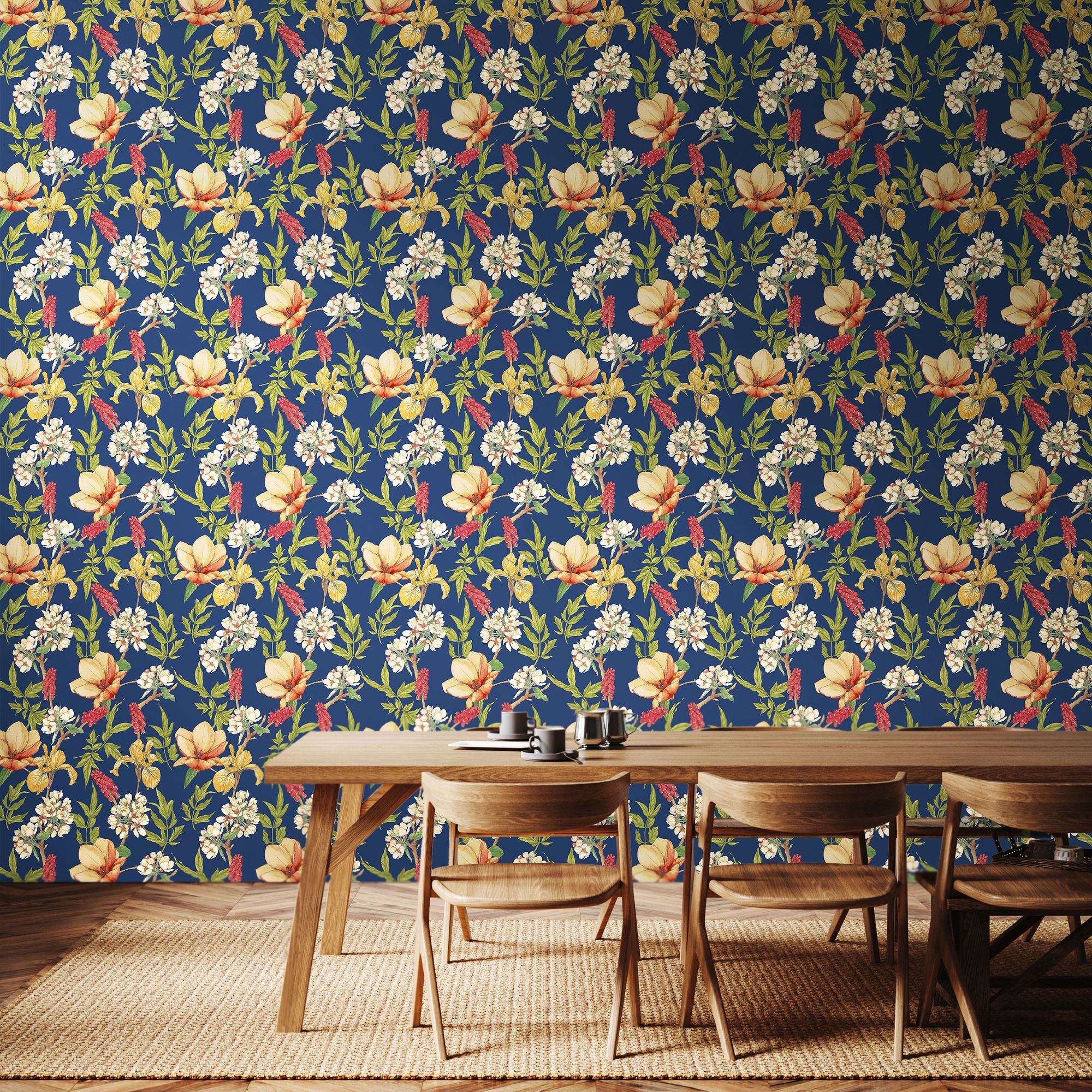 HWA1181W Orchid Bloom Ginger & Ink Wallpaper by Hoopla Walls