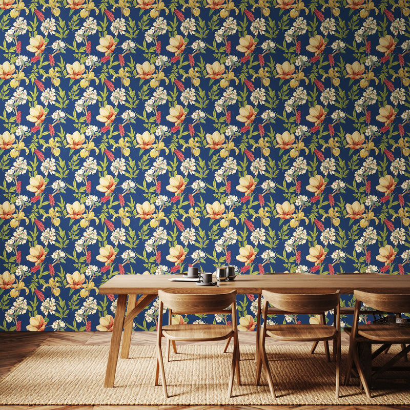 HWA1181W Orchid Bloom Ginger & Ink Wallpaper by Hoopla Walls