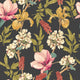 Orchid Bloom Ebony & Raspberry Fleur Wallpaper by Hoopla Walls