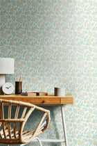 HWA1184W Petite Posy Seafoam Wallpaper by Hoopla Walls