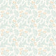 Petite Posy Seafoam Fleur Wallpaper by Hoopla Walls