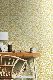 HWA1185W Petite Posy Citrus Sun Wallpaper by Hoopla Walls