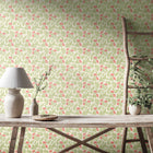 HWA1187W Petite Posy Coral Wallpaper by Hoopla Walls