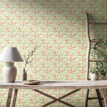 HWA1187W Petite Posy Coral Wallpaper by Hoopla Walls