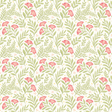 HWA1187W Petite Posy Coral Wallpaper by Hoopla Walls