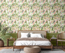 HWA1189W Paradise French Rose Wallpaper by Hoopla Walls
