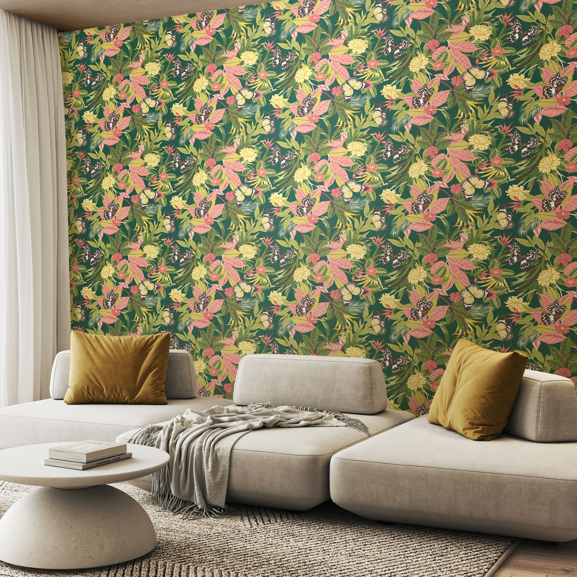 HWA1193W Paradise Forest Mix Wallpaper by Hoopla Walls