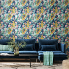 HWA1194W Paradise Aqua & Rouge Wallpaper by Hoopla Walls