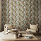 HWA1196W Wild Ferns Rosehip Wallpaper by Hoopla Walls