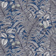 Wild Ferns Indigo Fleur Wallpaper by Hoopla Walls