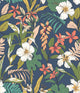 Oasis Navy Twist Fleur Wallpaper by Hoopla Walls