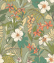 Oasis Olive & Citrus Fleur Wallpaper by Hoopla Walls