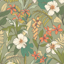 HWA1204W Oasis Olive & Citrus Wallpaper by Hoopla Walls