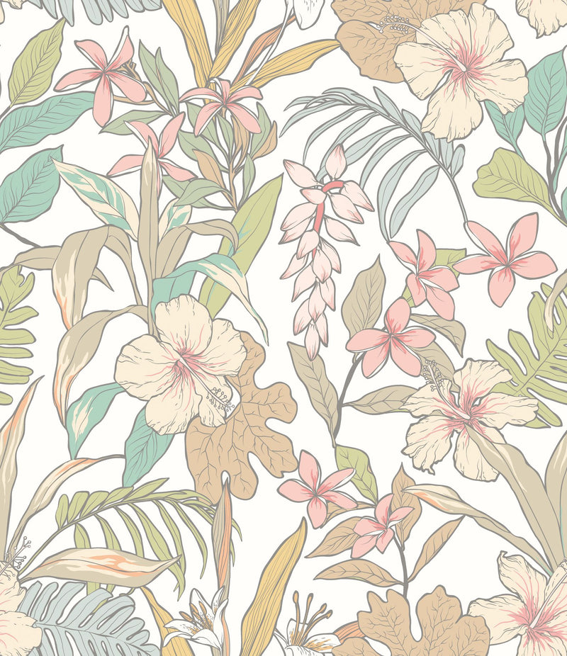 HWA1208W Oasis Chalk & Sand Wallpaper by Hoopla Walls