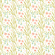 Meadow Stripe Peach & Duck Egg Fleur Wallpaper by Hoopla Walls