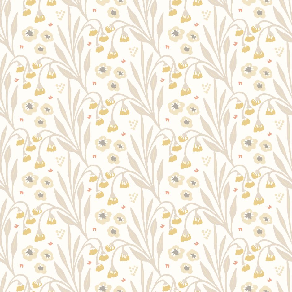 HWA1212W Meadow Stripe Ochre & Stone Wallpaper by Hoopla Walls