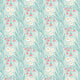 Meadow Stripe Seafoam & Coral Fleur Wallpaper by Hoopla Walls