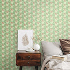 HWA1214W Meadow Stripe Pistachio Wallpaper by Hoopla Walls