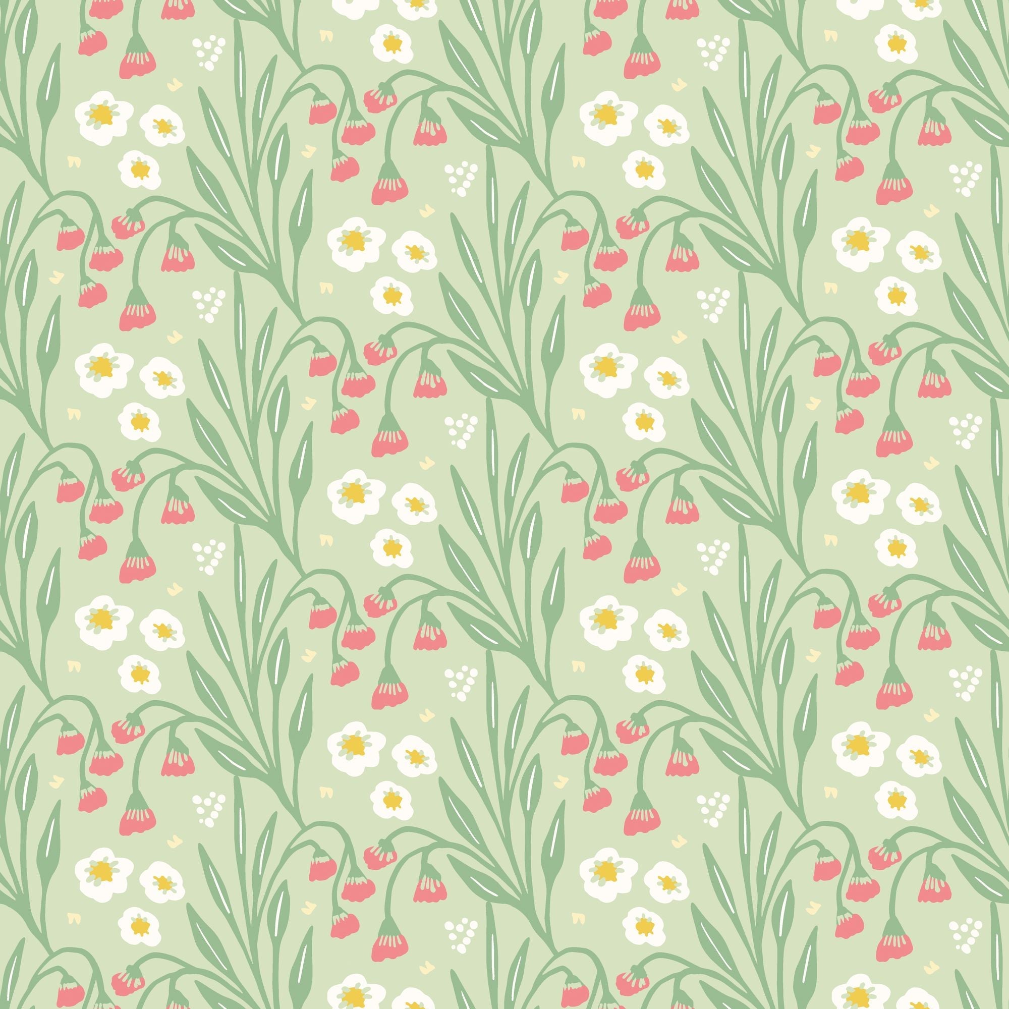 HWA1214W Meadow Stripe Pistachio Wallpaper by Hoopla Walls