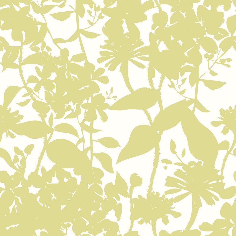 HWA1219W Summer Silhouette French Lime Wallpaper by Hoopla Walls