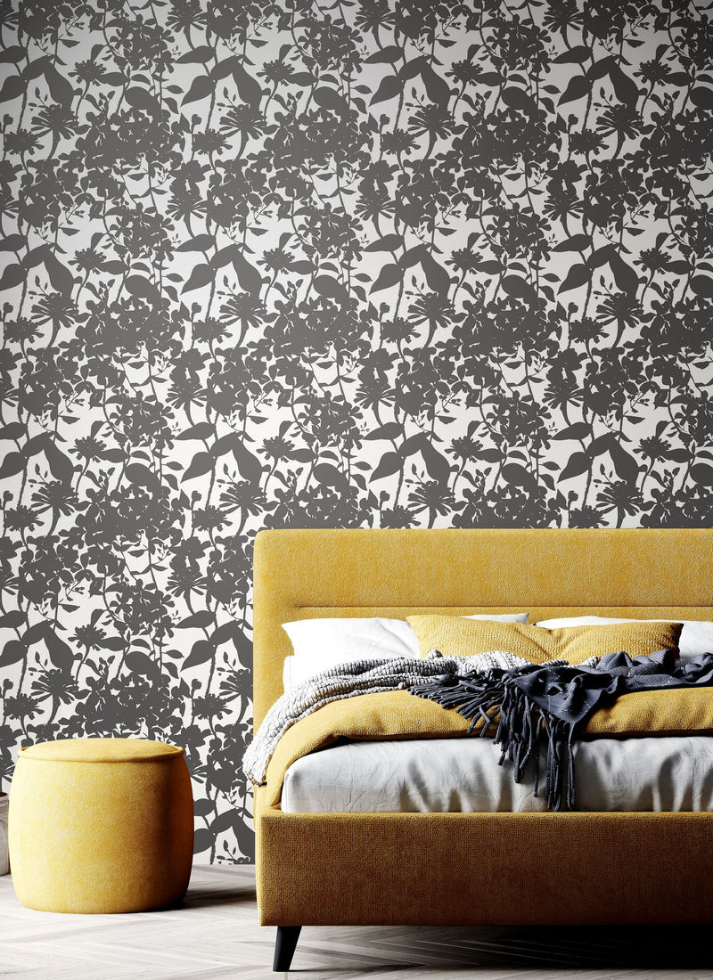 HWA1221W Summer Silhouette Chalkboard Wallpaper by Hoopla Walls