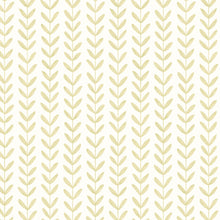 HWA1225W Ditsy Leaf Stripe Lichen Wallpaper by Hoopla Walls