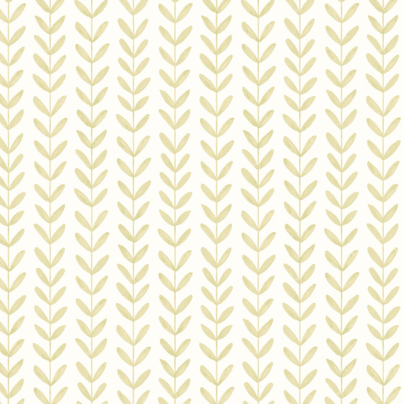 HWA1225W Ditsy Leaf Stripe Lichen Wallpaper by Hoopla Walls