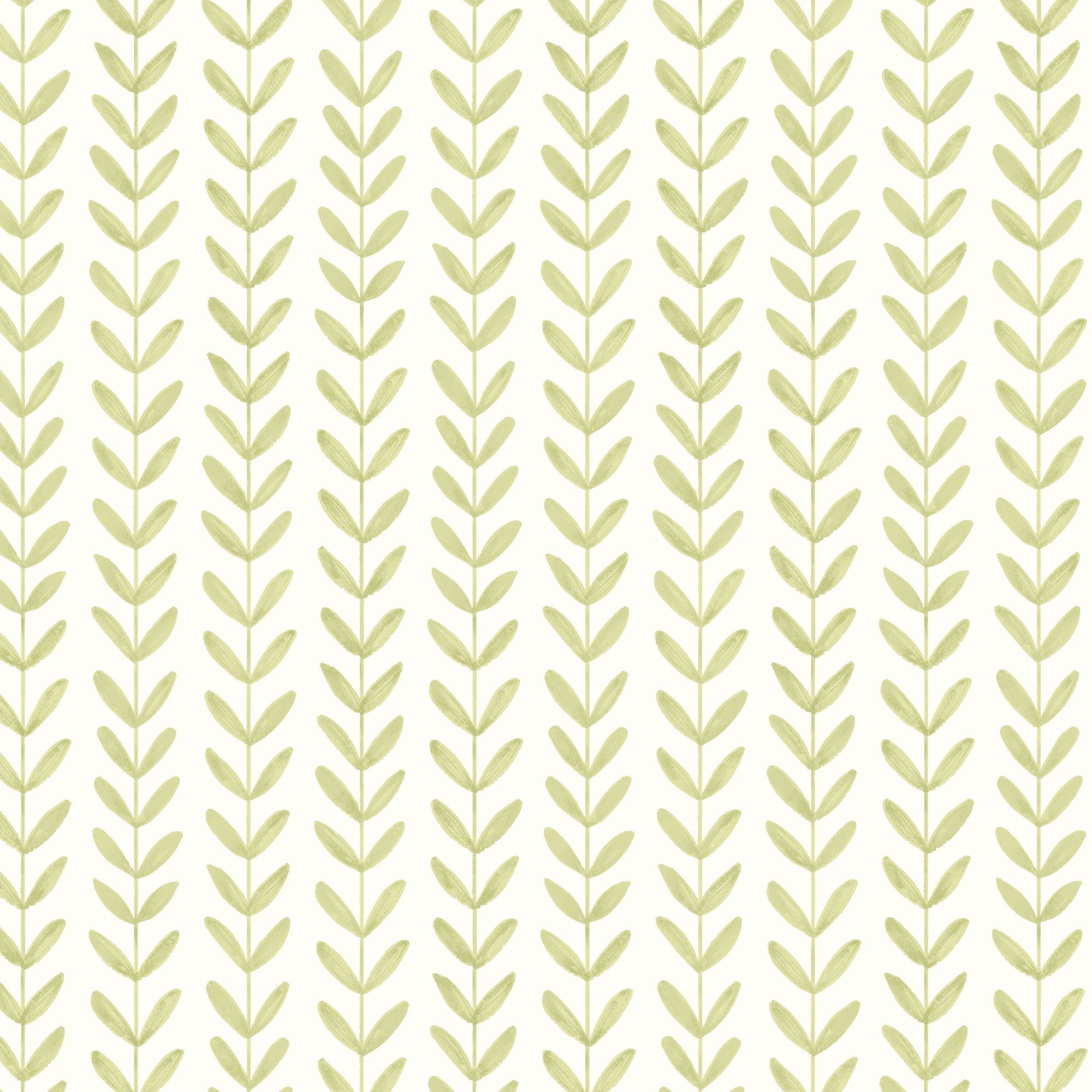HWA1226W Ditsy Leaf Stripe Apple Wallpaper by Hoopla Walls