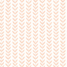 HWA1228W Ditsy Leaf Stripe Apricot Wallpaper by Hoopla Walls