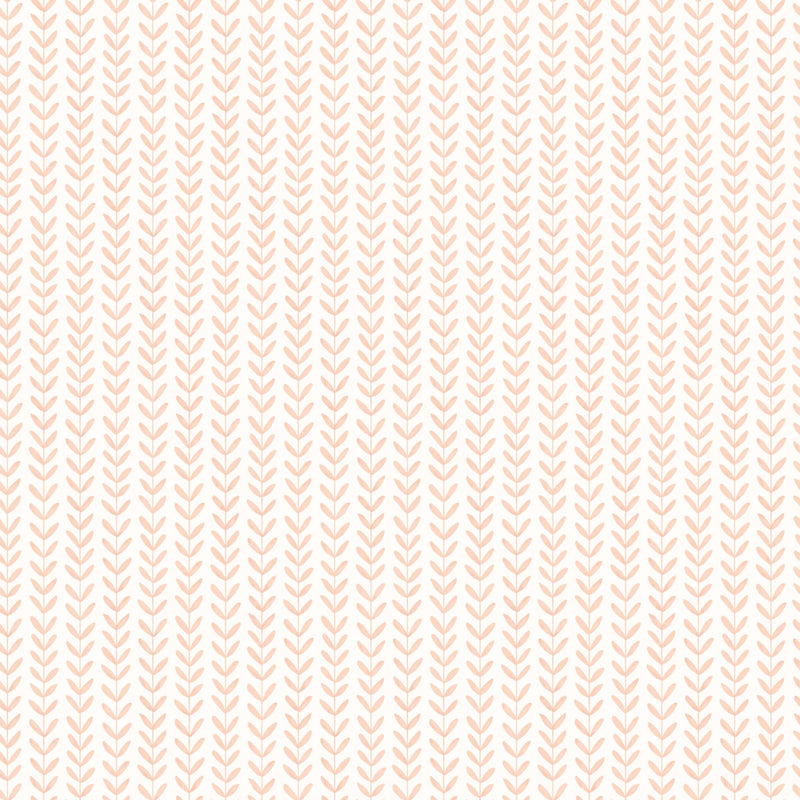 HWA1228W Ditsy Leaf Stripe Apricot Wallpaper by Hoopla Walls