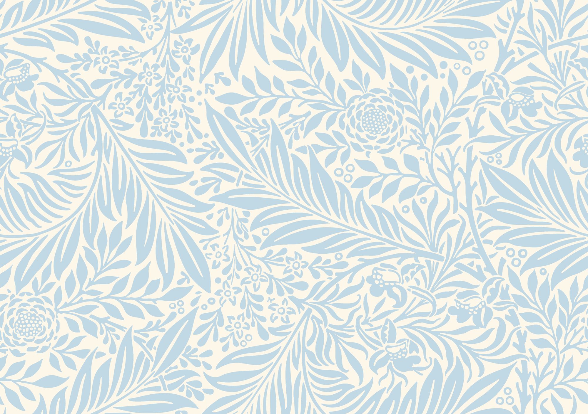 HWA1230W Leaf Vine Wedgewood Blue Wallpaper by Hoopla Walls