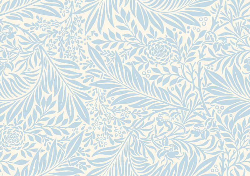 HWA1230W Leaf Vine Wedgewood Blue Wallpaper by Hoopla Walls