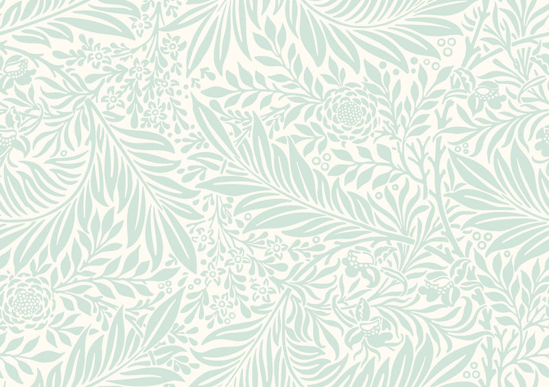 HWA1231W Leaf Vine Seafoam Wallpaper by Hoopla Walls