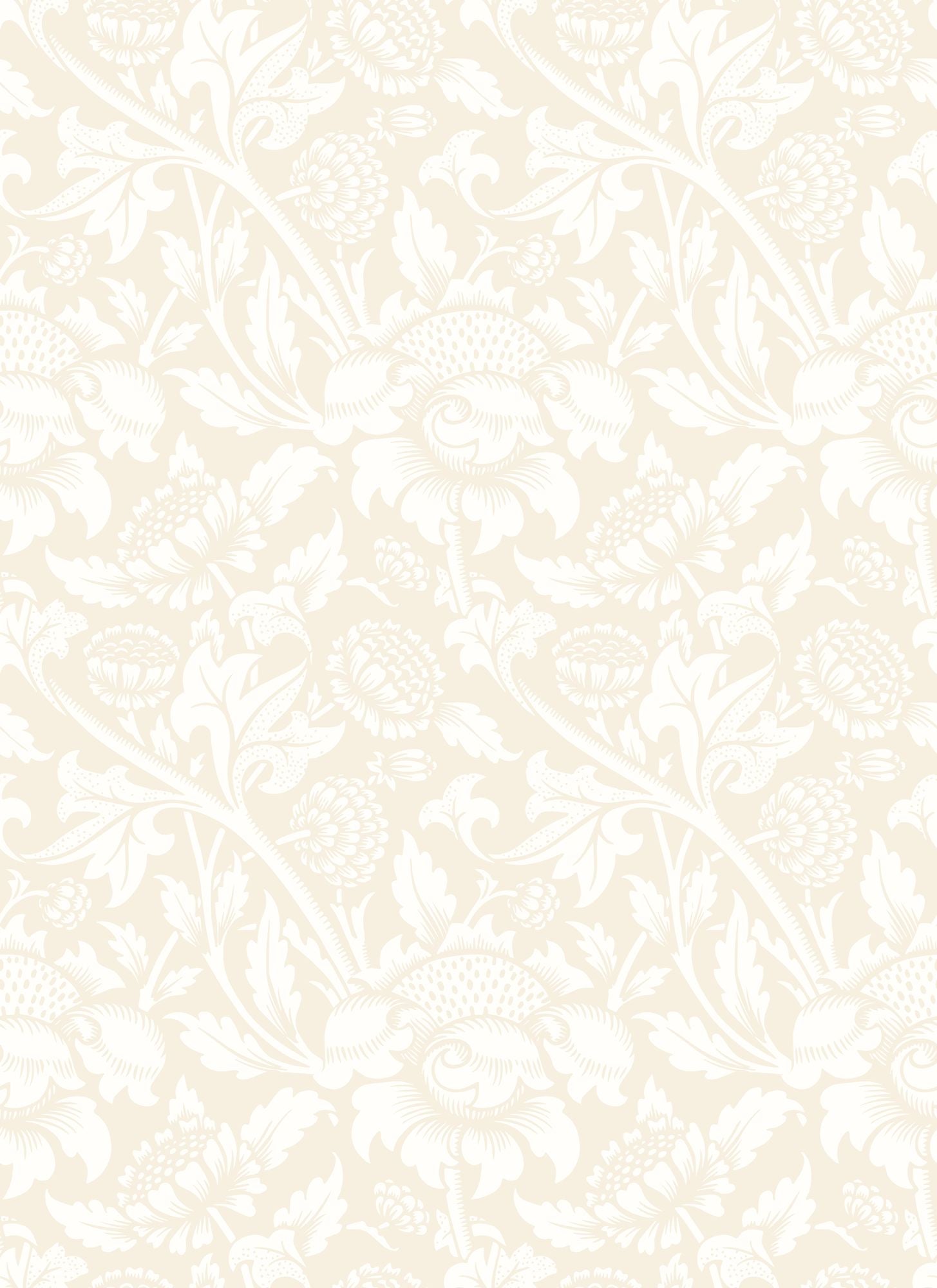 HWA1241W Damask Trail Linen Wallpaper by Hoopla Walls