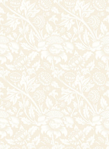 HWA1241W Damask Trail Linen Wallpaper by Hoopla Walls