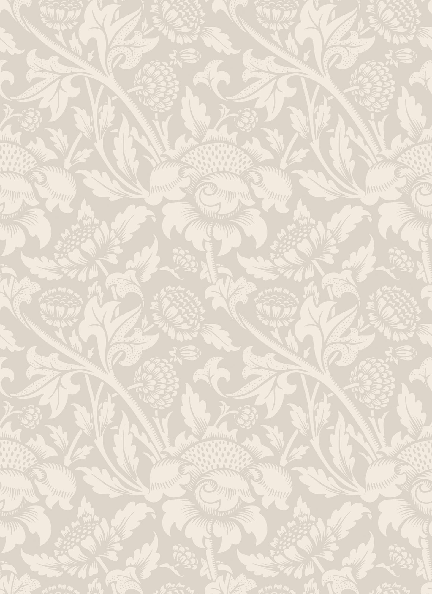 HWA1242W Damask Trail Stone Wallpaper by Hoopla Walls