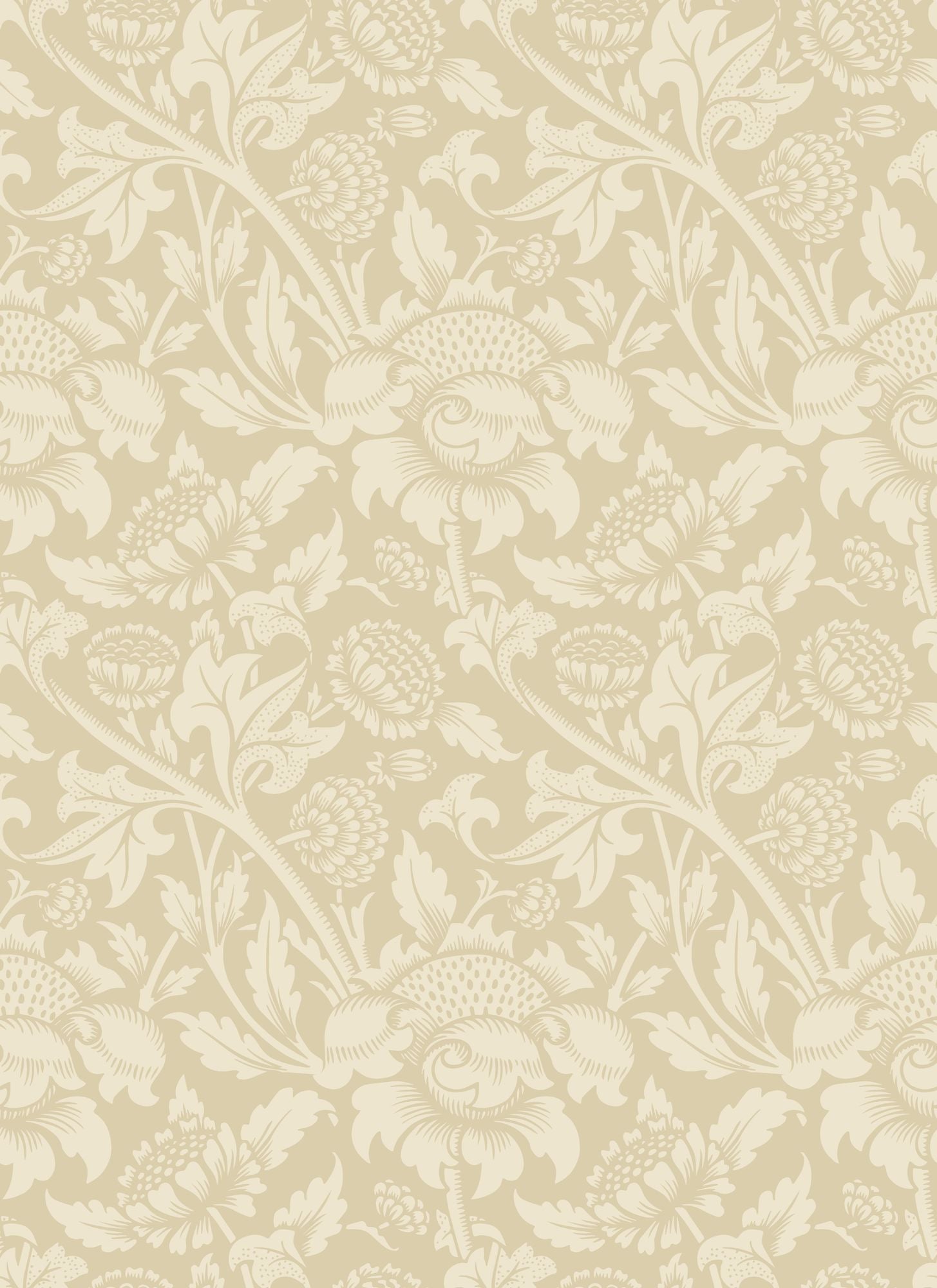 HWA1243W Damask Trail Hemp Wallpaper by Hoopla Walls