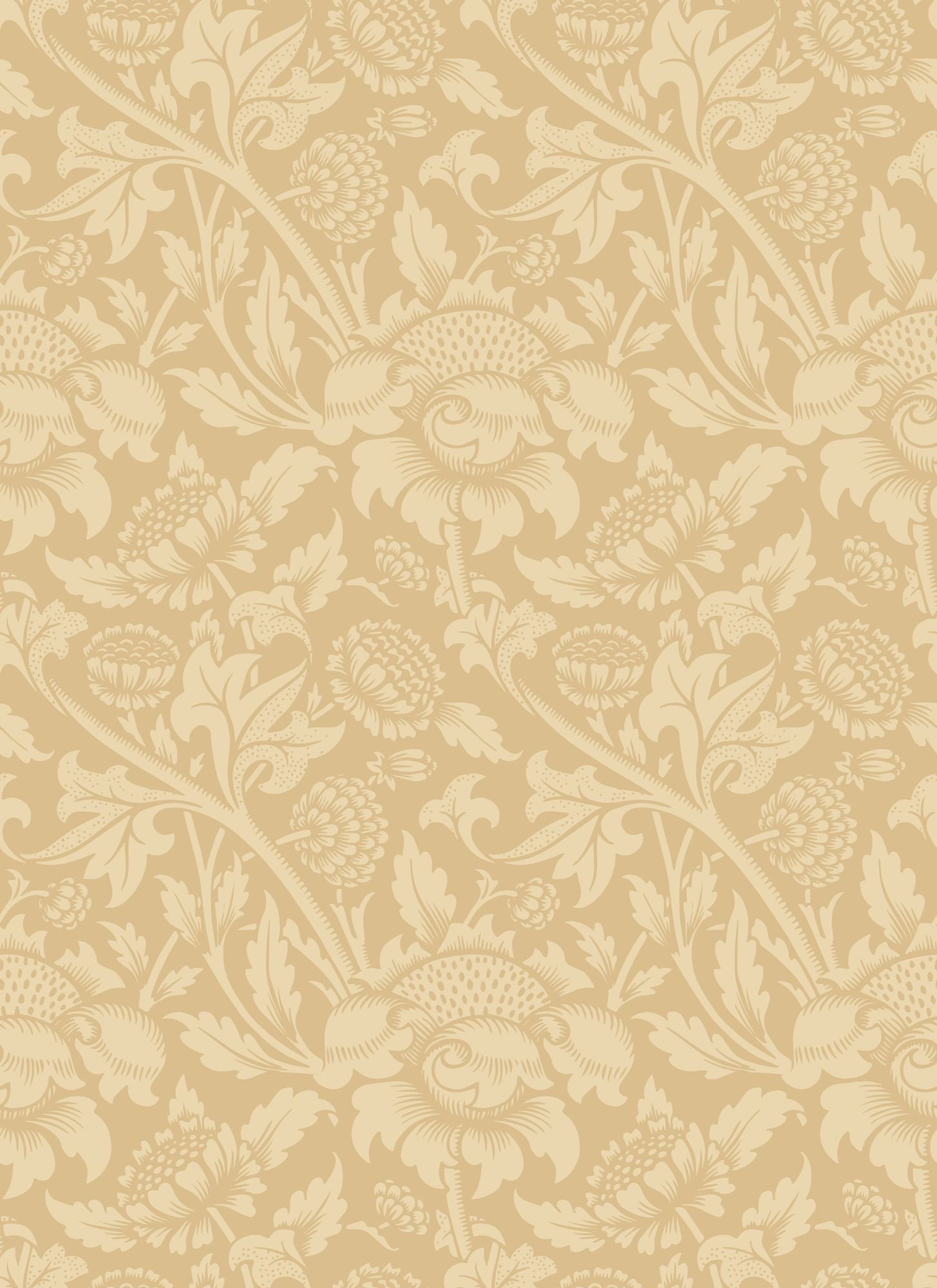 HWA1244W Damask Trail Gold Wallpaper by Hoopla Walls