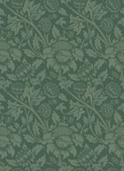 HWA1246W Damask Trail Forest Green Wallpaper by Hoopla Walls