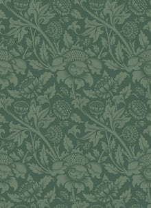 HWA1246W Damask Trail Forest Green Wallpaper by Hoopla Walls