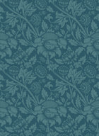 HWA1247W Damask Trail Rich Teal Wallpaper by Hoopla Walls