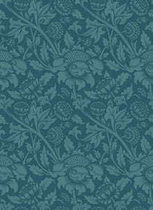 HWA1247W Damask Trail Rich Teal Wallpaper by Hoopla Walls