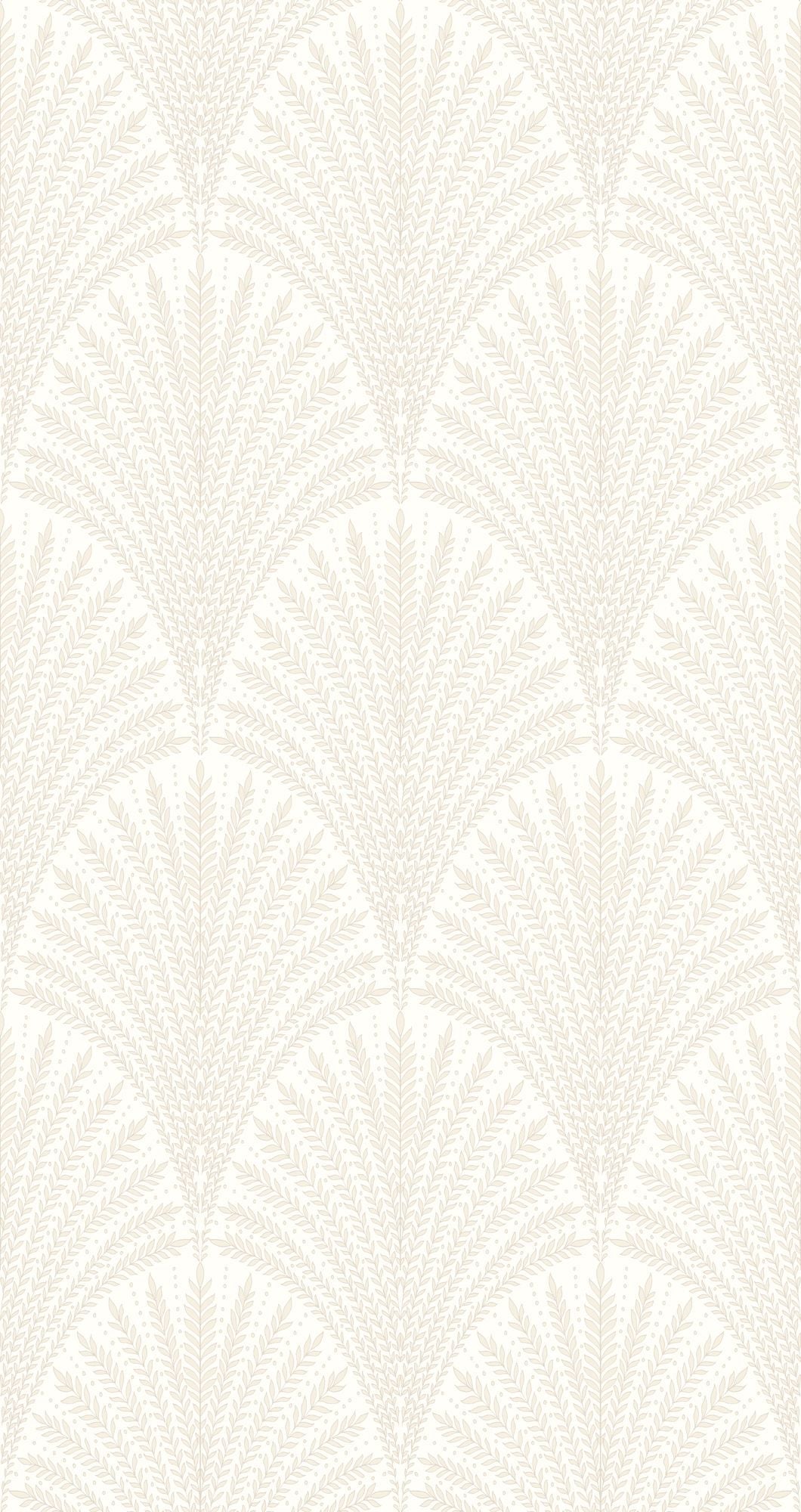 HWA1254W Leaf Fan Chalk Wallpaper by Hoopla Walls