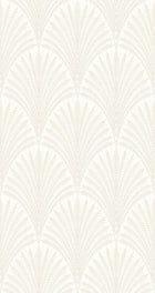 HWA1254W Leaf Fan Chalk Wallpaper by Hoopla Walls