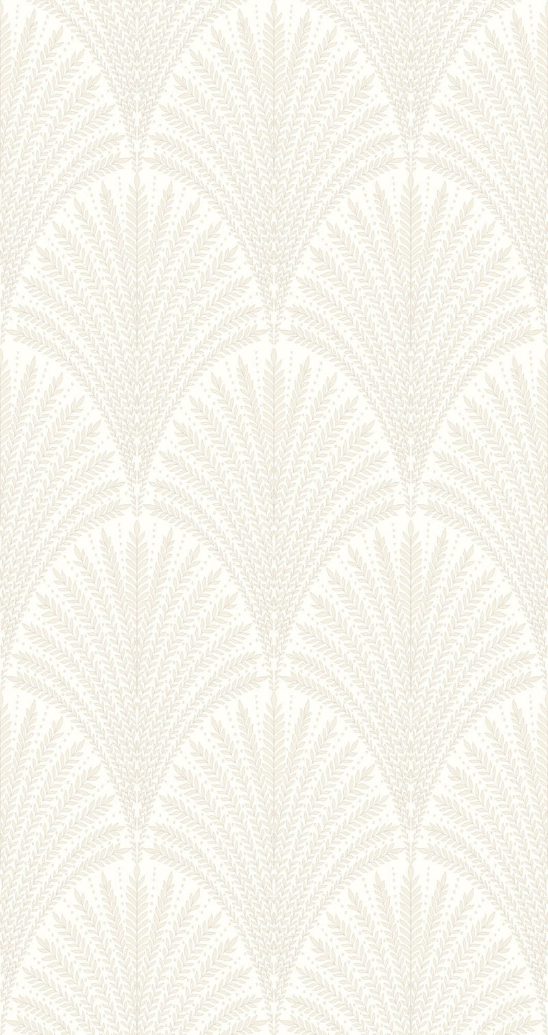 HWA1254W Leaf Fan Chalk Wallpaper by Hoopla Walls