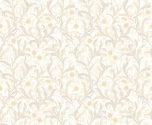 HWA1262W Floral Trail Stone Wallpaper by Hoopla Walls
