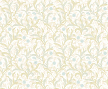 HWA1265W Floral Trail Sky & Apple Wallpaper by Hoopla Walls
