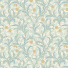 HWA1266W Floral Trail Duck Egg Blue Wallpaper by Hoopla Walls